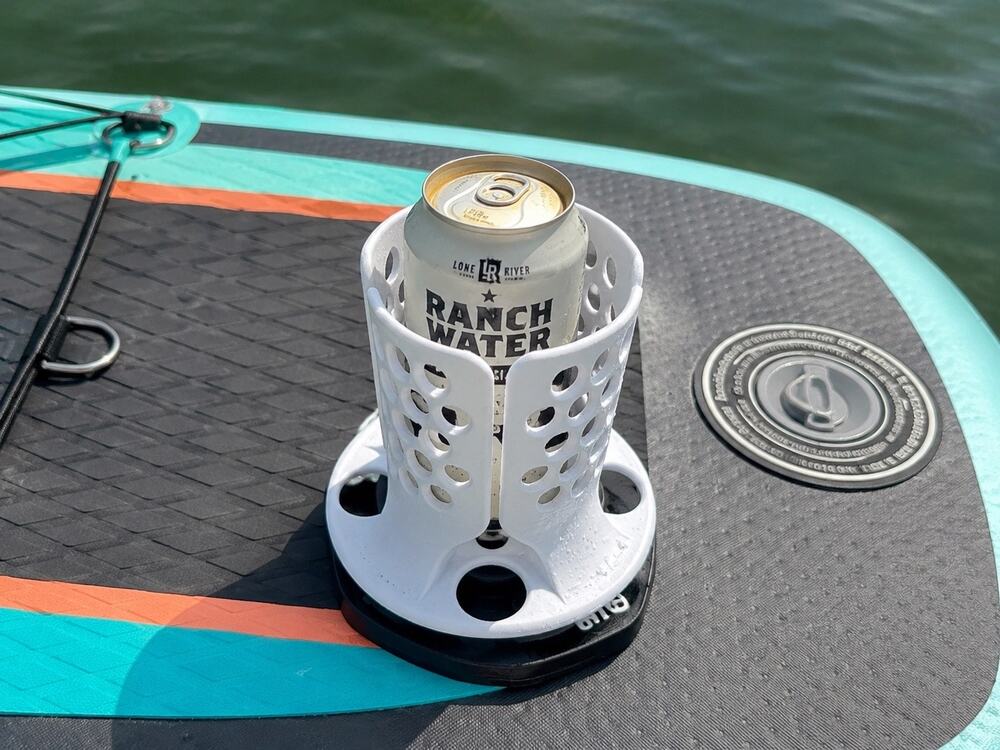 Paddle Board Beverage Holder White 3D Printed SUP Kayak Cup Holder Accessory